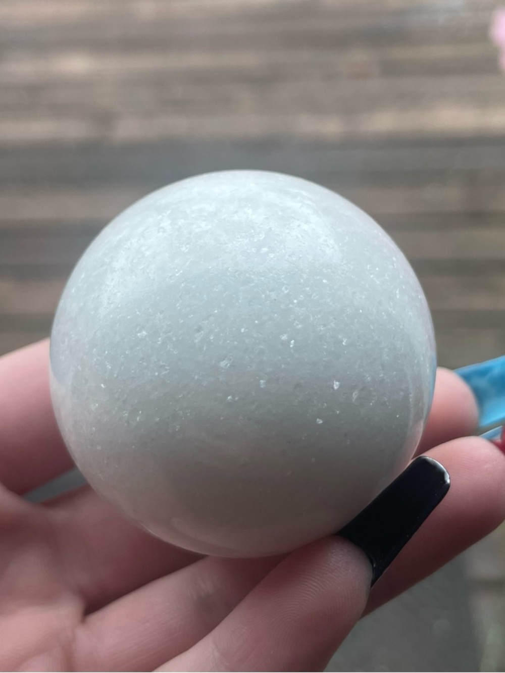 White Jade Crystal Sphere